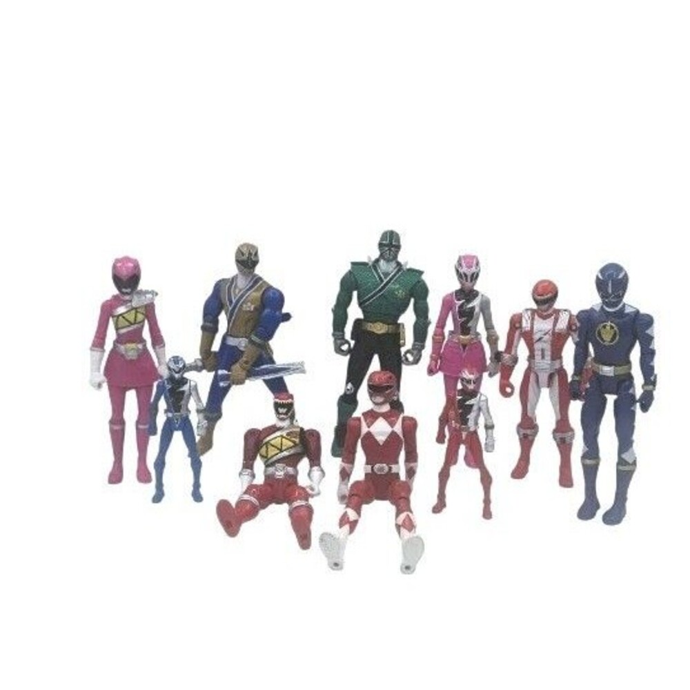 Power Rangers Action Figure Lot 10 Hasbro MMPR Samurai Megaforce Dino Charge